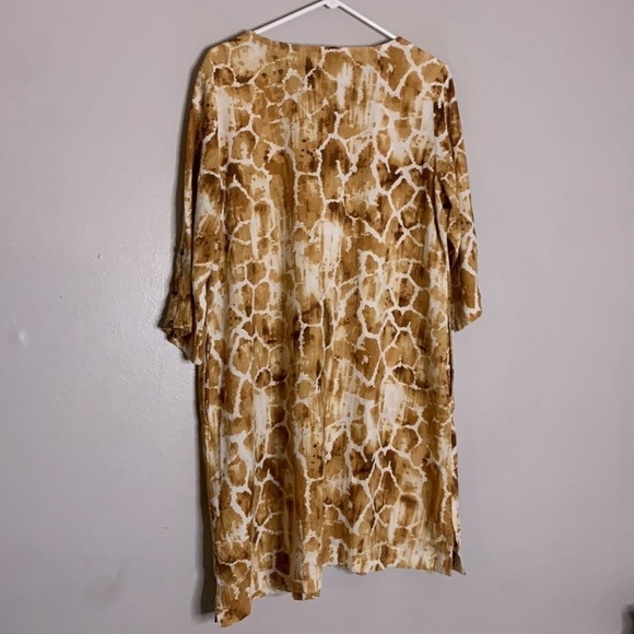 Soft surrounding women’s tunic mini shift dress large giraffe animal print - Picture 6 of 7